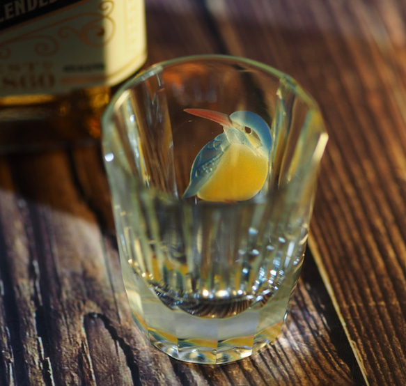 彩色かわせみショットグラス～ずっしり重い 