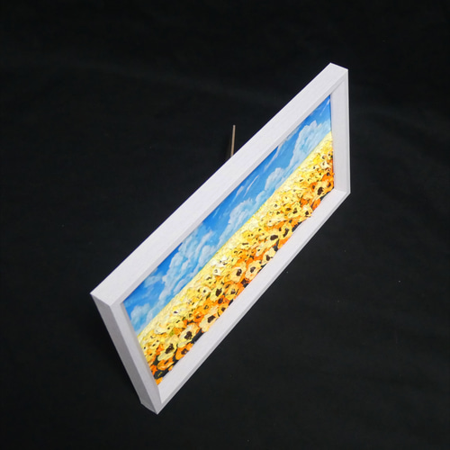 油絵 ミニ長方形 絵画 【空と雲のひまわり畑】 油絵 ミニ長方形 絵画 【空と雲のひまわり畑】 絵画 HR 通販