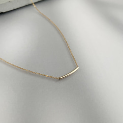 14kgfゴールドラインネックレス【short tube】チューブネックレス 1枚目の画像