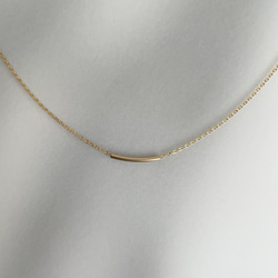 14kgfゴールドラインネックレス【short tube】チューブネックレス 6枚目の画像