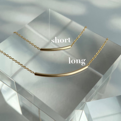 14kgfゴールドラインネックレス【short tube】チューブネックレス 8枚目の画像