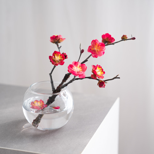 水換え不要）梅 紅梅小枝瓶挿し アートフラワー シュシュフルール 通販