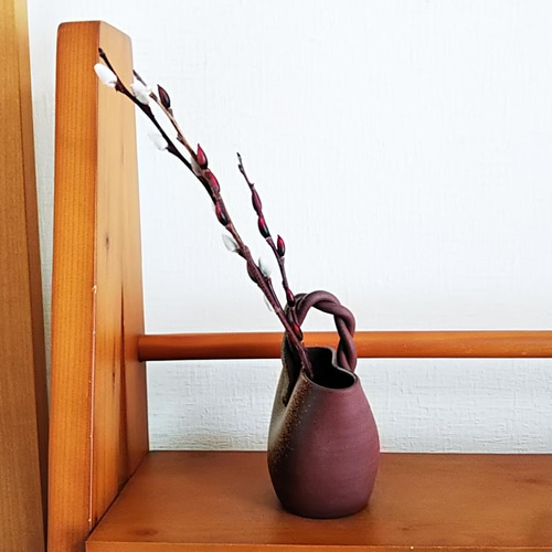 備前焼 花籠 一輪挿し・花瓶・花器 aco 通販 12908401｜Creema