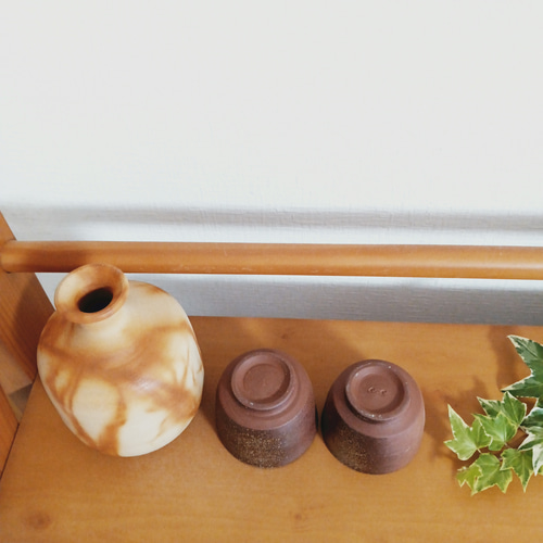 60・備前焼　徳利　ぐい呑　お猪口　五郎辺衛　一輪挿し　新品未使用　共箱　共布 60・備前焼 徳利 ぐい呑 お猪口 五郎辺衛 一輪挿し 新品未使用