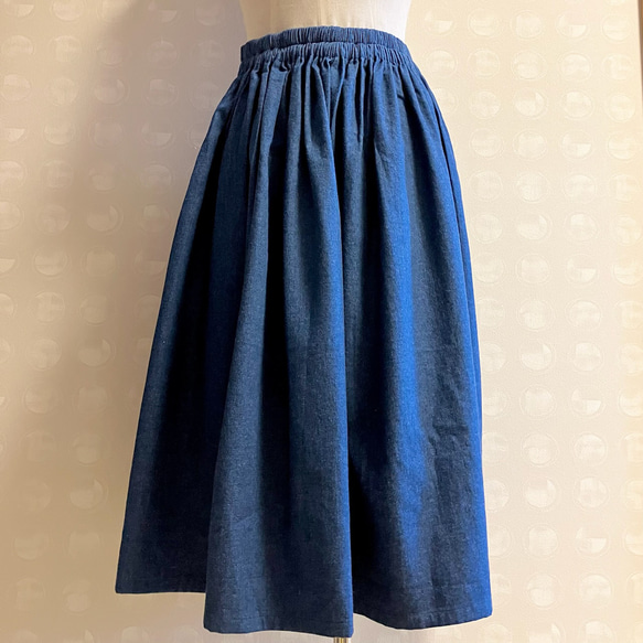 デニム ギャザースカート 程よい厚さ しっかりしてるけど デニム ギャザースカート 程よい厚さ しっかりしてるけど