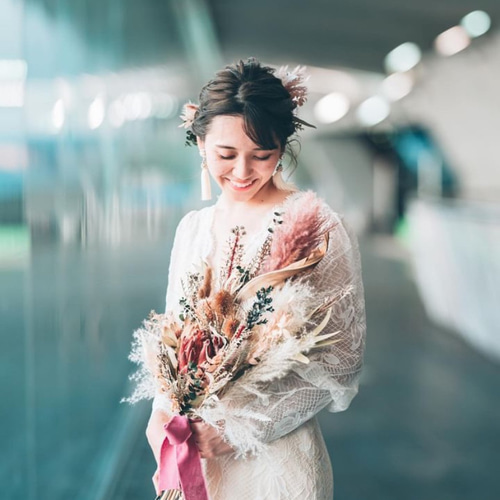ボタニカルブーケHL プロテア ウェディング 結婚式 ドライ
