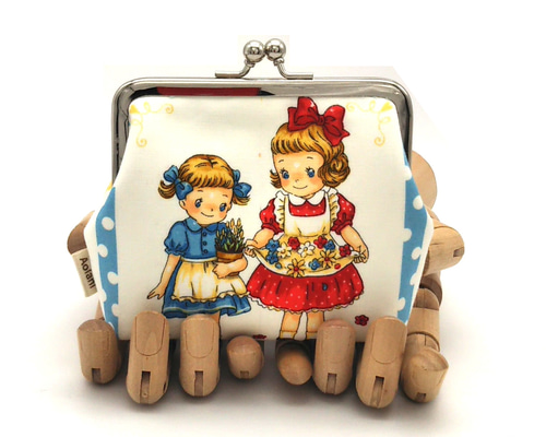 ◇ がま口 小さめ ポーチ ◇ マーガレット＆ソフィ ホワイト がま口