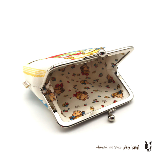 ◇ がま口 小さめ ポーチ ◇ マーガレット＆ソフィ ホワイト がま口