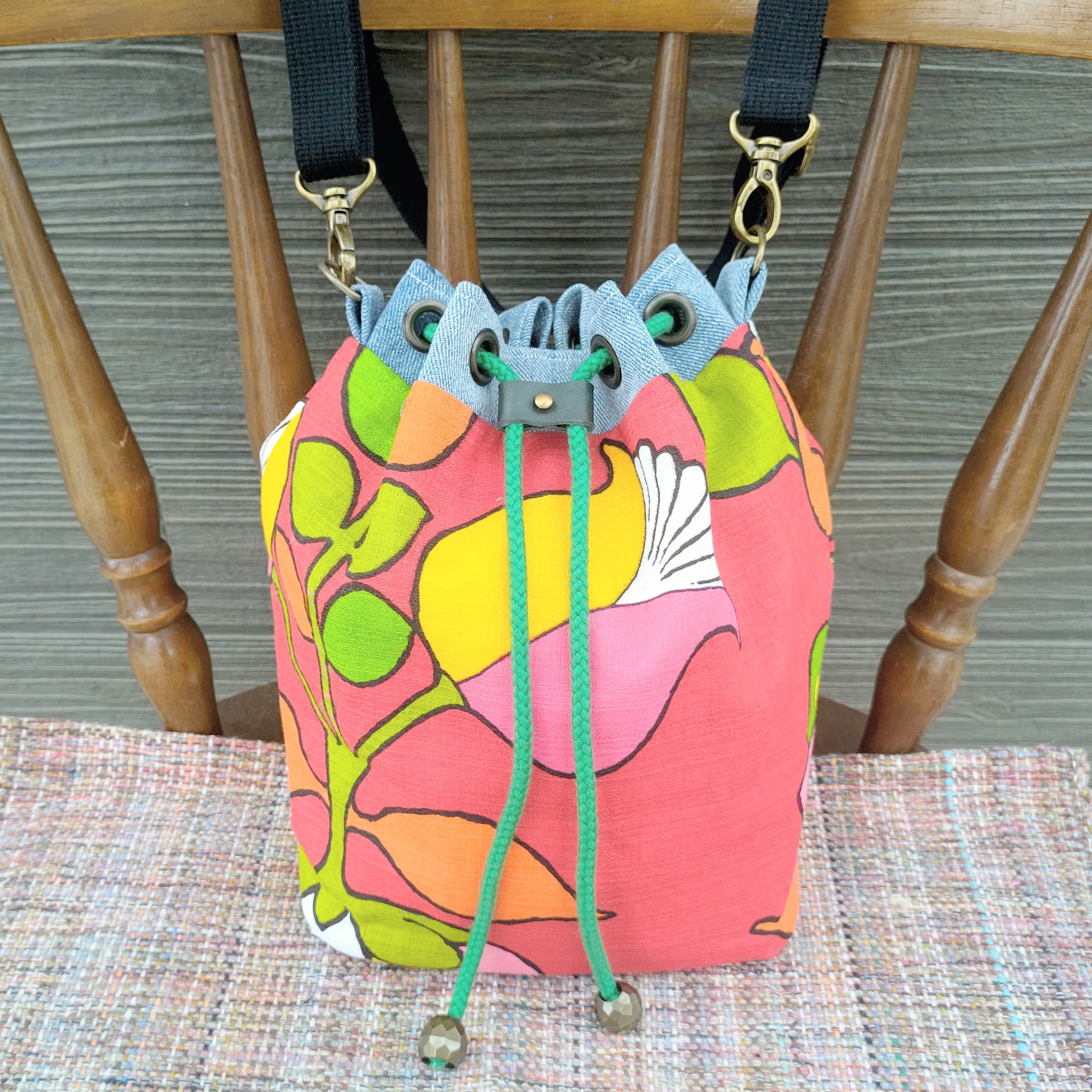 使用 昭和 巾着バッグ レトロ ☆*☆様 生地