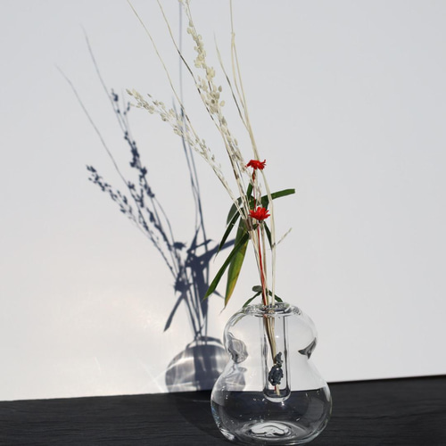 ガラスの鏡餅 クリア 3way+ (鏡餅・花瓶・ディフューザー) 鏡餅