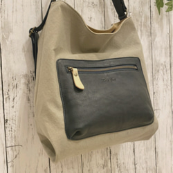 国産ゼスフィーノ　手提げ　ショルダー　リュック　 斜め掛け　4way❗️❗️  帆布と牛革のコンビ色の組み合わせ自由 1枚目の画像