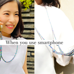 【京都くみひも×尾州かすり染】 伝統技術のコラボ！かわいいスマホショルダー スマホストラップ※送料無料※ 5枚目の画像