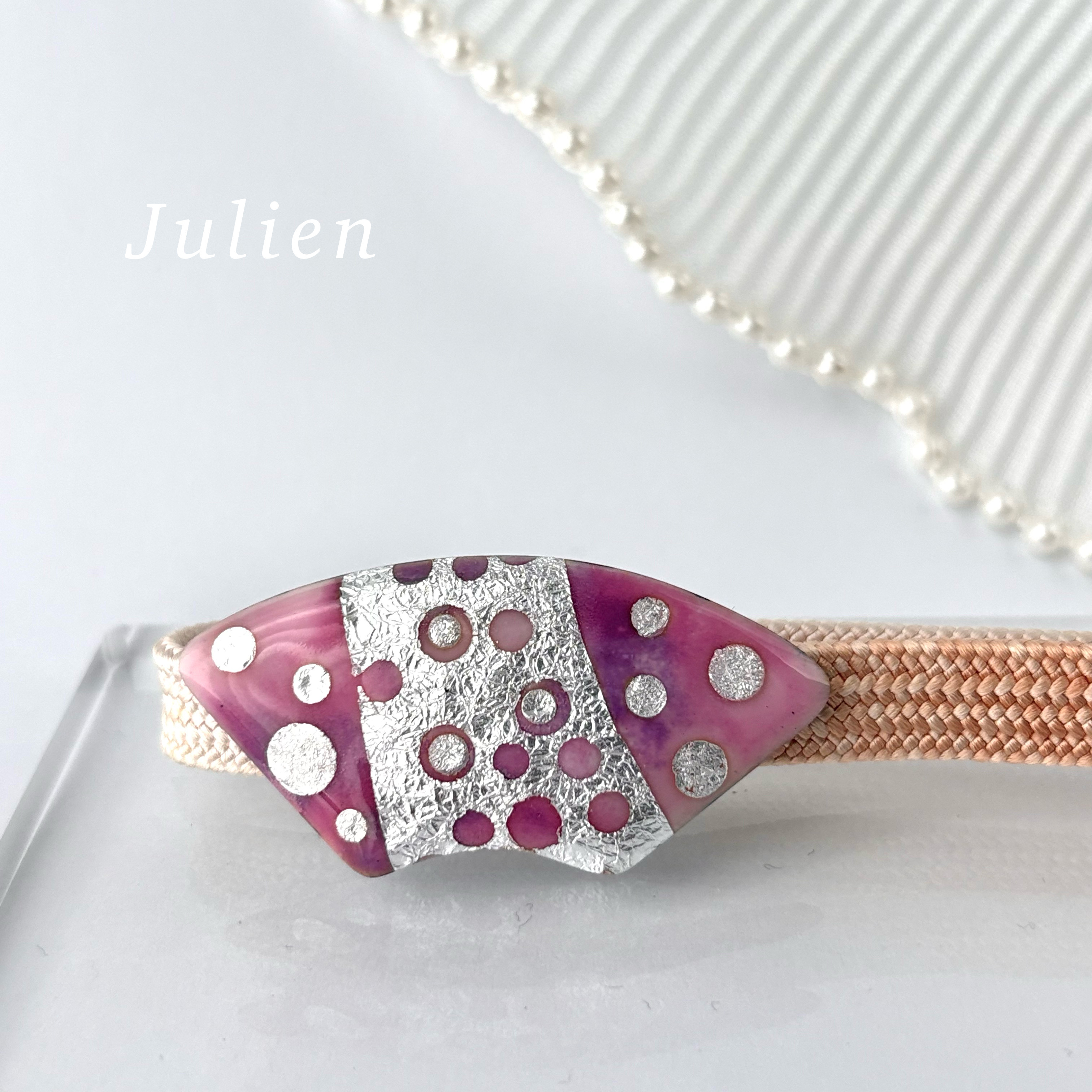 七宝焼き帯留め (495)