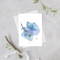 花と抽象画のポスター / i0517 / インテリアポスター　ピンクと紺 6枚目の画像