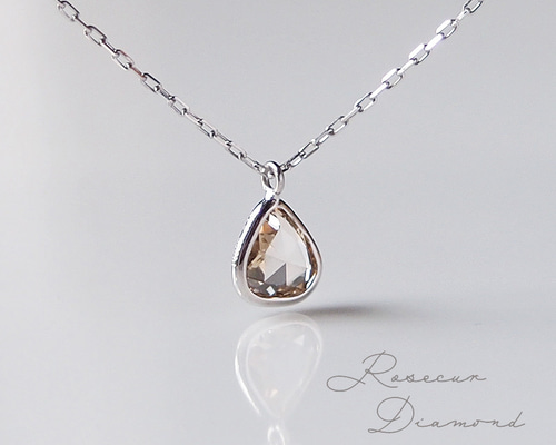 プラチナ ひと粒ダイヤ ネックレス 毎日着けたい！シンプルな一粒ダイヤのプラチナネックレス ローズ