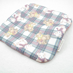 ふわもこハンカチ｜テディベアチェック-Teddy Bear Check-｜L・20×20cm｜ガーゼハンカチ 7枚目の画像