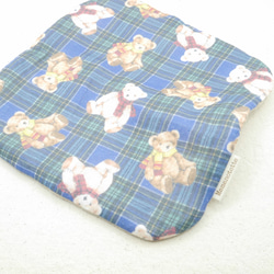 ふわもこハンカチ｜テディベアチェック-Teddy Bear Check-｜L・20×20cm｜ガーゼハンカチ 8枚目の画像
