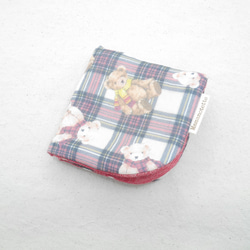 ふわもこハンカチ｜テディベアチェック-Teddy Bear Check-｜L・20×20cm｜ガーゼハンカチ 9枚目の画像
