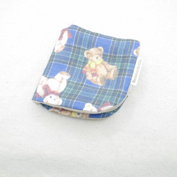 ふわもこハンカチ｜テディベアチェック-Teddy Bear Check-｜L・20×20cm｜ガーゼハンカチ 10枚目の画像