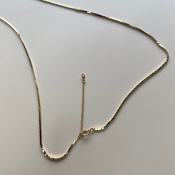 [已售出 200 多條！ ] 可調長度 24k 金 GP 蛇鏈項鍊（可依您想要的長度製作！） 第7張的照片