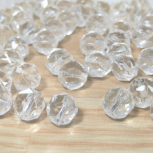 8mm 4個 スターカット ヒマラヤ水晶 天然石 ラウンドカット