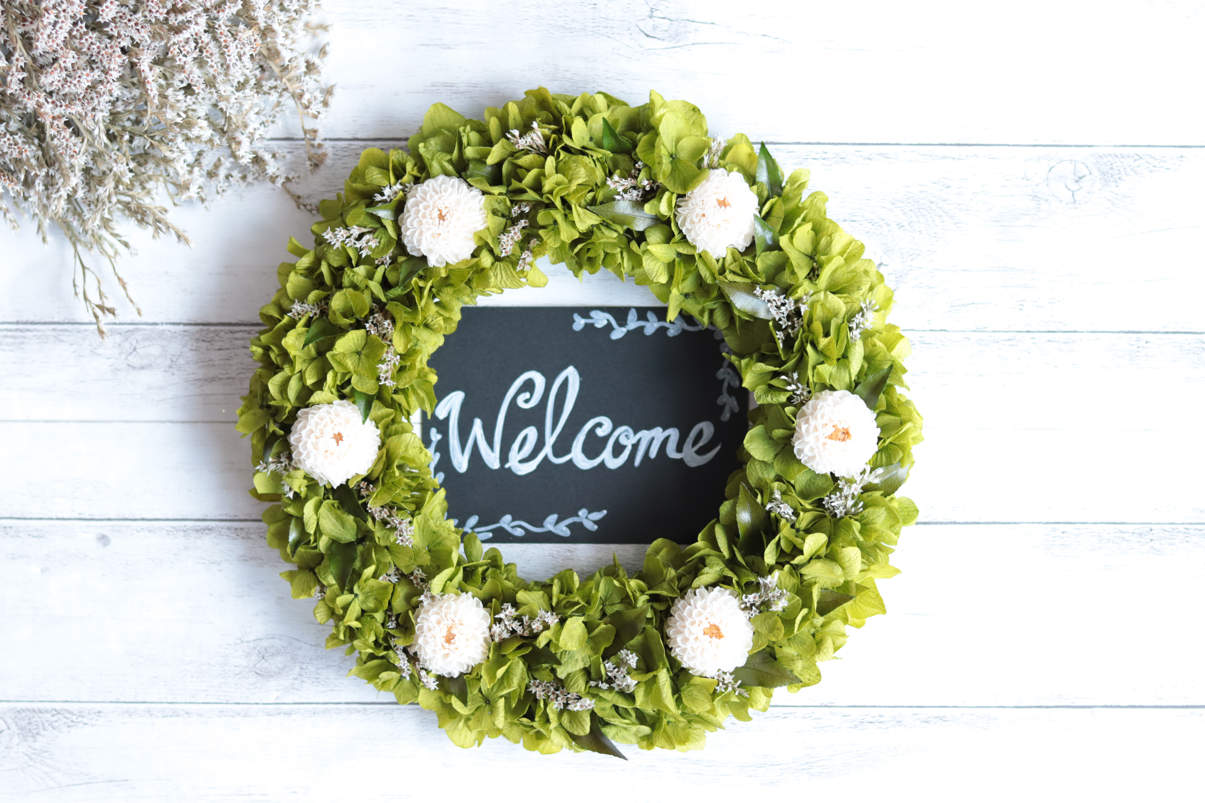 北欧ガーデン＊ウェルカムボードリース＊プリザーブドフラワーアレンジ＊各種お祝いギフトにも