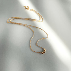 14kgf Gold Beads Necklace 1枚目の画像
