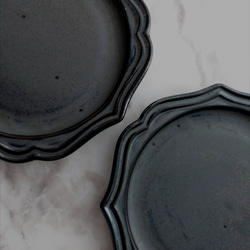 陶器のキャンドル皿 （キャンドルプレート）【黒】 6枚目の画像