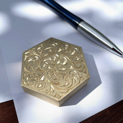 六角形ペーパーウェイト 文鎮 アンティーク 真鍮 その他インテリア雑貨