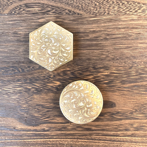 六角形ペーパーウェイト 文鎮 アンティーク 真鍮 その他インテリア雑貨