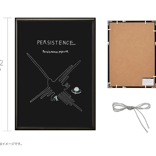 フレーム付きA3ポスター「継続は力なり」 イラスト MAi 通販 12922611