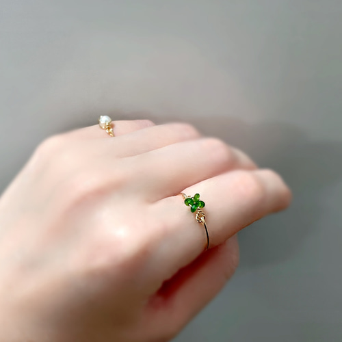 14kgf］一粒淡水パールのワイヤーリング 真珠 指輪 指輪・リング