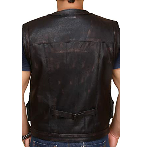 ヤギ革マルチポケットベスト Goat Leather Sleeveless Jacket/Vest