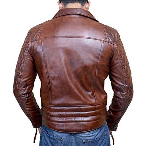 羊革・キルティングアーム付き羊革ジャケット Sheep Leather Jacket with Quilted Arms