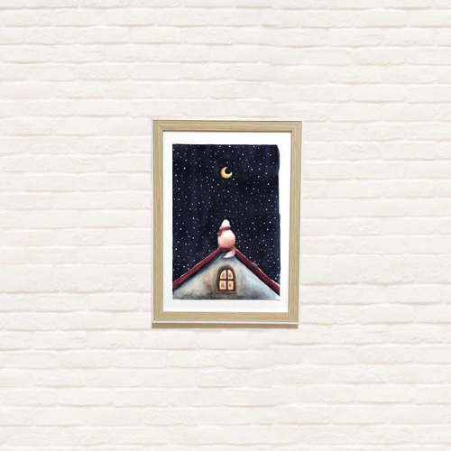 受注制作】猫と雪の夜 絵画 kuro 通販 12923866｜Creema(クリーマ)
