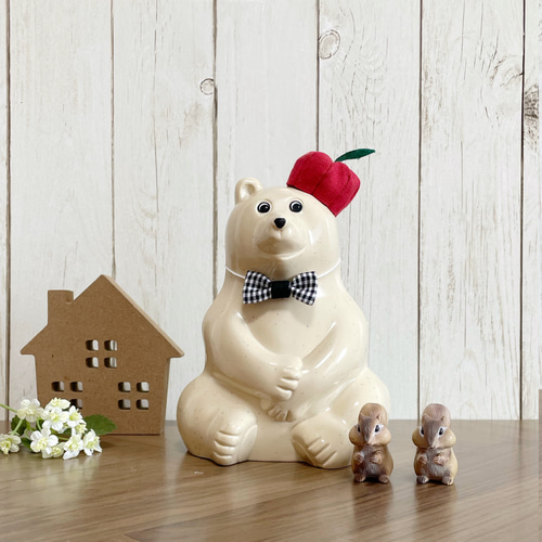 しろくま貯金箱＊りんごコーデセット