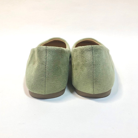 ■實惠♪新顏色■ Rakuchin Petanko！雙色芭蕾舞鞋（苔綠x深綠）23.5cm 第5張的照片