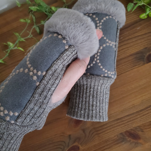 ミナペルホネン ハンドウォーマー アームウォーマー 手袋 タンバリン