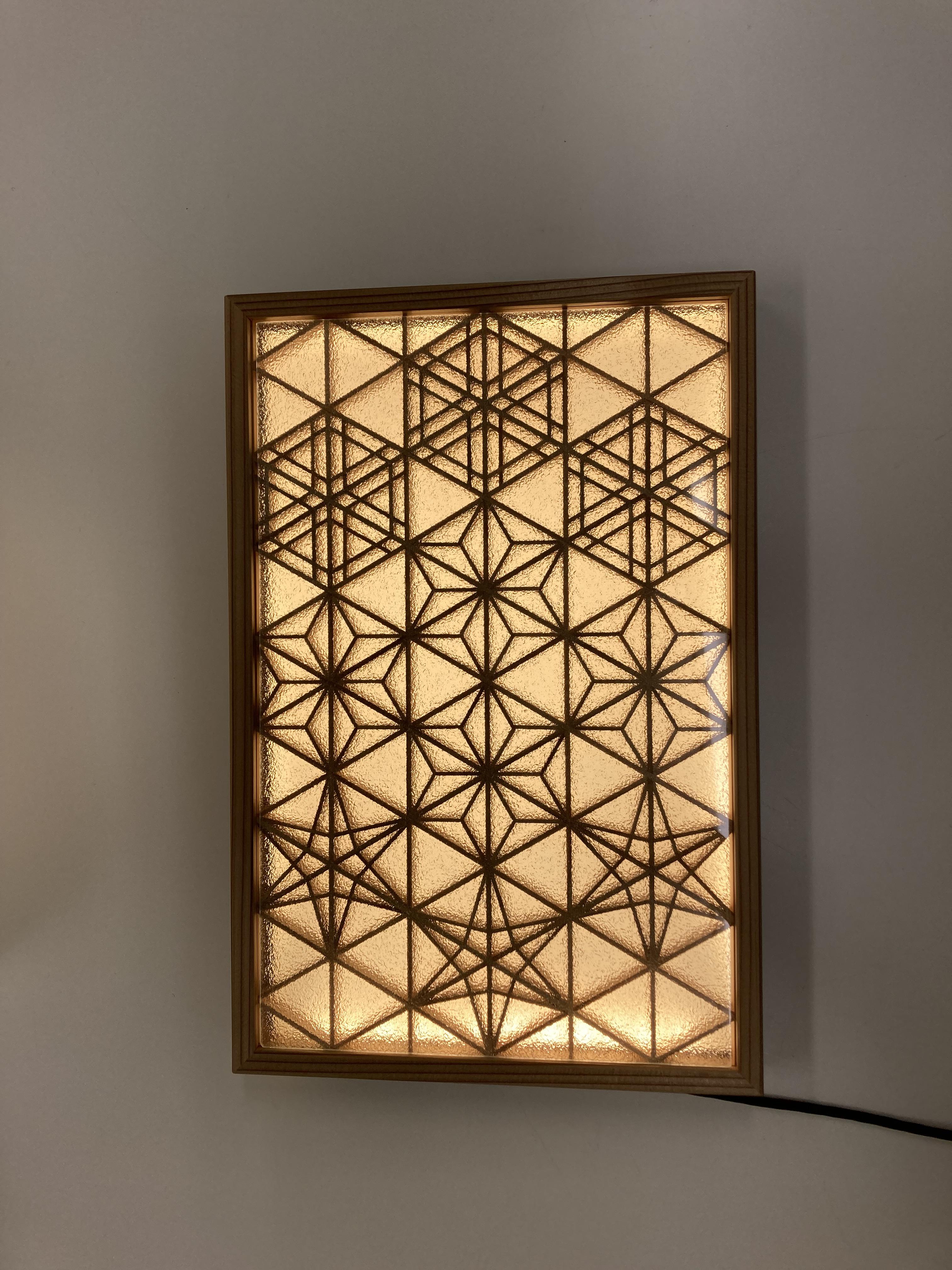 平置きタイプ　組子照明