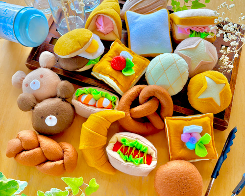 フェルト　おままごと　パンセット他　ハンドメイド フェルトおままごと♡パンセット - メルカリ