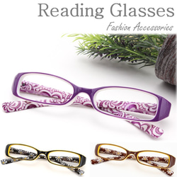 コンパクト老眼鏡 シニアグラス おしゃれ かわいい 女性 レディース 軽い スリム 小さいサイズ バネ丁番 1059nm 1枚目の画像