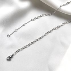 つけっぱなし！OK♪金属アレルギー 対応　316L サージカルステンレス　オーバルチェーン　ネックレス　ステンレス 6枚目の画像