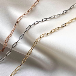 つけっぱなし！OK♪金属アレルギー 対応　316L サージカルステンレス　オーバルチェーン　ネックレス　ステンレス 4枚目の画像