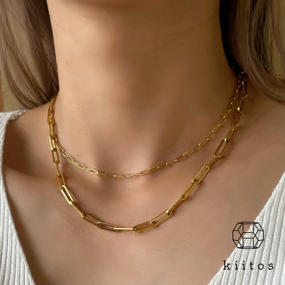 つけっぱなし！OK♪金属アレルギー 対応　316L サージカルステンレス　オーバルチェーン　ネックレス　ステンレス 7枚目の画像