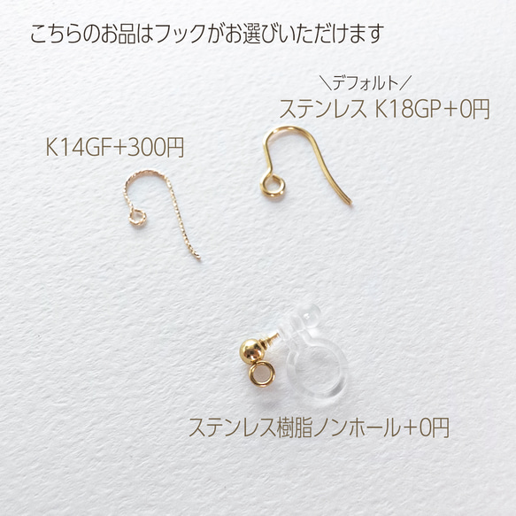 夢の実現 宝石質 水晶 ピアス ＊Solta＊ ステンレス フックピアス クォーツ K14GF変更可能 so006s 7枚目の画像