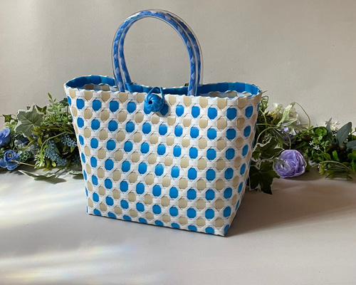 バレリア❤️です。　プラかごバッグ ハンドメイド バレリア❤️です。 プラかごバッグ ハンドメイド ppバンドの