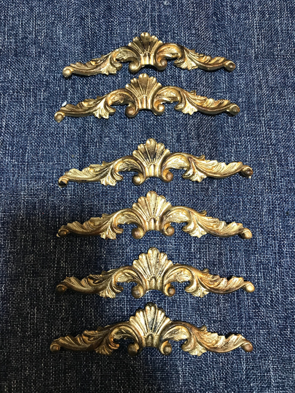 アンティークレリーフ6点セットゴールドヴィンテージ その他インテリア