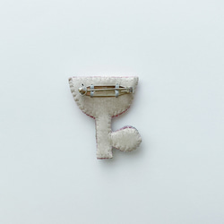 刺繍ブローチ「ピンクカクテルフラワー」 4枚目の画像