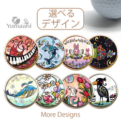 ゴルフマーカー マグネット入り おしゃれ かわいい 動物 一覧より選択