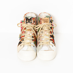 介紹朝日電視台的「Jun Walk」！ Tamaki Urara / 尺寸 23.0cm 鞋匠的翻拍運動鞋菊花圖案和服腰帶 第9張的照片